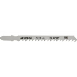 Полотна STAYER &quot;STANDARD&quot;, T144D, для эл/лобзика, HCS, по дереву, фанере, быстрый рез, EU-хвост., шаг 4мм, 74мм, 2шт 159478-4_z01