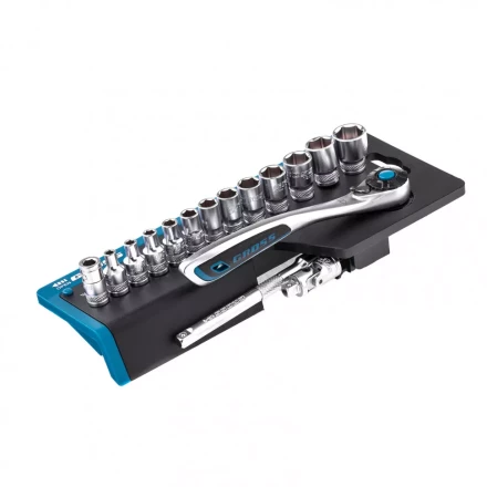 Набор торцевых головок трещотка 120 зубьев 36 предметов 1/4&quot; CrV Gross 14142 купить в Нефтеюганске