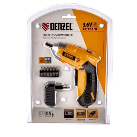 Аккумуляторная отвертка CDL-3,6-02 Denzel 26002 купить в Нефтеюганске