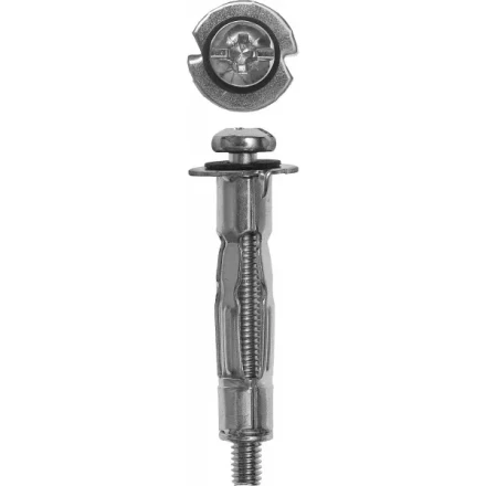 Анкер ЗУБР для пустотелых конструкций оцинкованный, с винтом НЕХ, М8х80х50мм, ТФ6, 1шт 4-302476-08-080 купить в Нефтеюганске