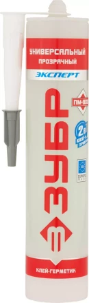 Клей монтажный ЗУБР &quot;ЭКСПЕРТ&quot; ПМ 900, гибридный экстрасильн, прозрач, универс, водостойк, эластич, (без запаха), 300мл 41330 купить в Нефтеюганске