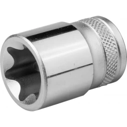 Торцовая головка KRAFTOOL "INDUSTRIE QUALITAT", Cr-V, внешний TORX, хромосатинированная, 1/2", Е 20 27810-20_z01