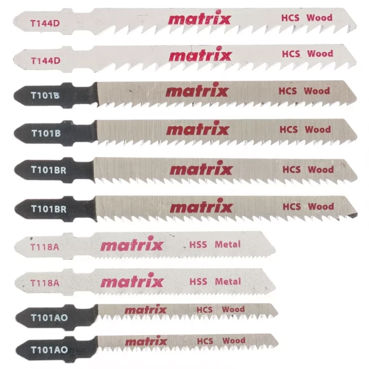 Набор полотен для электролобзика универсальный 10 шт T-SET1003 Matrix 78247 купить в Нефтеюганске