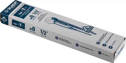 Ключ трубный рычажный ЗУБР &quot;ПРОФЕССИОНАЛ&quot;, тип &quot;S&quot;, изогнутые губки для труднодоступ мест, цельнокованный, Сr-V, № 0, 1/2&quot; 27336-0_z01 купить в Нефтеюганске