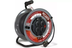 Удлинитель силовой на металлической катушке Ресанта СУ-3х2,5КГ-50/3 (с выкл., 4 розетки, IP44) 61/118/10
