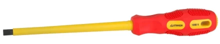 Отвертка STAYER &quot;PROFESSIONAL&quot; &quot;MAX-GRIP&quot; диэлектрическая, двухкомпонентная рукоятка, Cr-V, SL 8,0x175мм 25827-08-175 G купить в Нефтеюганске