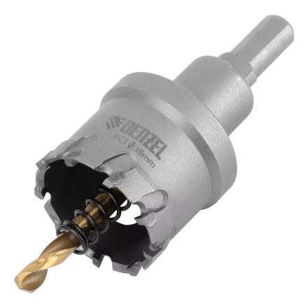 Коронка по металлу твердосплавная, 38 мм Denzel 724012 купить в Нефтеюганске