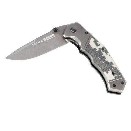 Нож складной Denzel 79209, многоцелевой, системы Liner-Lock, с накладкой G10 на эргономичной рукоятке купить в Нефтеюганске