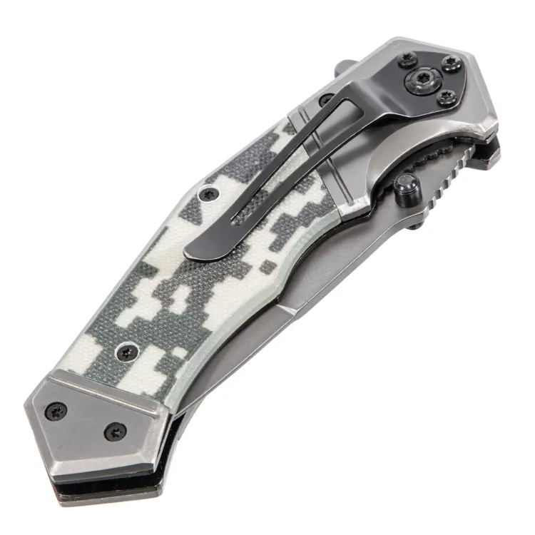 Нож складной Denzel 79209, многоцелевой, системы Liner-Lock, с накладкой G10 на эргономичной рукоятке купить в Нефтеюганске