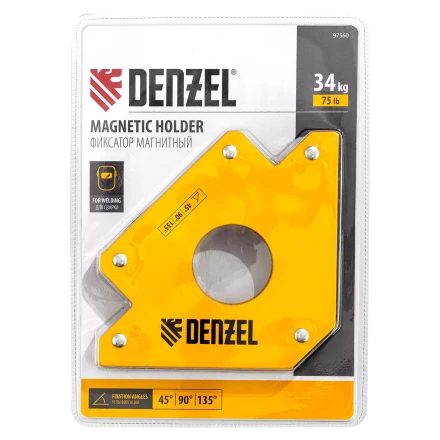 Фиксатор магнитный для сварочных работ усилие 75 LB Denzel 97560 купить в Нефтеюганске