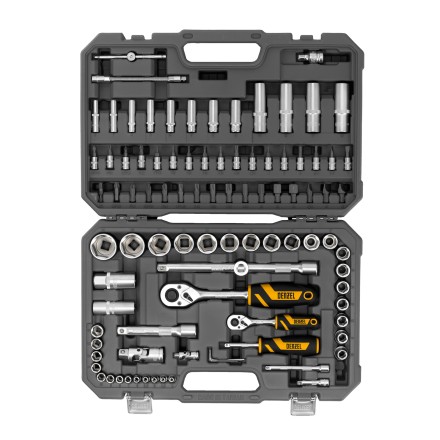 Набор инструментов Denzel 15813, 1/2&quot;, 1/4&quot;, CrV, S2, пластиковый кейс, 94 предмета купить в Нефтеюганске