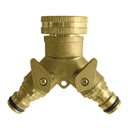 Распределитель латунный 2-х канальный G 1/2&quot; G 3/4&quot;  Кратон 5 01 04 059 купить в Нефтеюганске