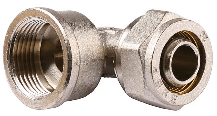 Уголок ЗУБР с внутренней резьбой, цанга-гайка, 1/2&quot;х16х2,0 мм, никель 51410-16-1/2 купить в Нефтеюганске