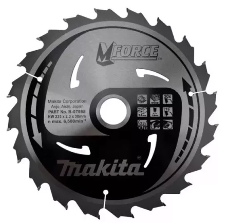 Диск пильный Makita M-Force, х235х30х2,3мм, 40 зуб,для дерева B-31429 купить в Нефтеюганске