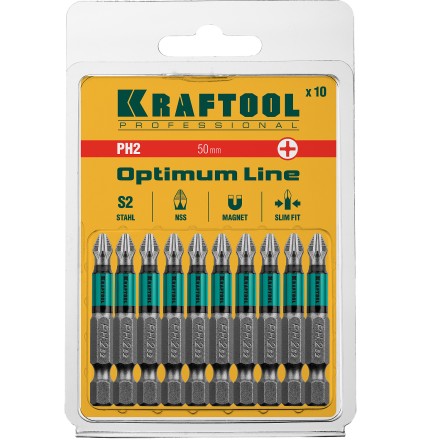 Биты KRAFTOOL OPTIMUM PH 26122-2-50-10 купить в Нефтеюганске