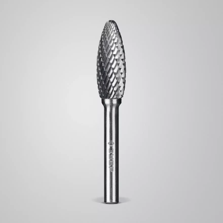 Зубр Твердосплавная борфреза H - пламя, 12 х 32 мм, радиус 2.5 мм (28807-12-32) купить в Нефтеюганске