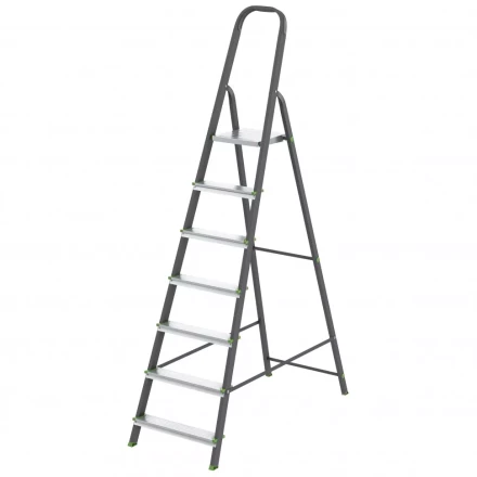 Стремянка 7 ступеней стальной Профиль алюминиевые ступени Россия Сибртех 97957 купить в Нефтеюганске