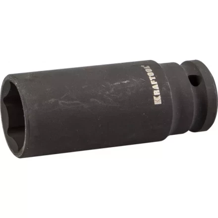 Торцовая головка KRAFTOOL &quot;INDUSTRIE QUALITAT&quot; ударная, удлиненная (1/2&quot;), FLANK, Cr-Mo, фосфатированная, 24 мм 27942-24_z01 купить в Нефтеюганске