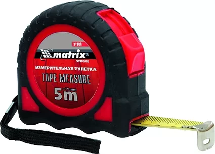 Рулетка Strong 5 м х 19 мм обрезиненный корпус MATRIX 31080 купить в Нефтеюганске