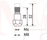 Держатель наконечника M6 28mm (36KD) MD0063-00 Ref Aurora купить в Нефтеюганске