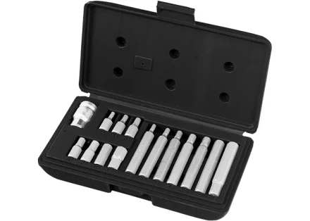 Набор бит HEX, хвостовик-шестигранник 1/2&#039;&#039;, CrV,10 мм, 15 предм  STELS 11313 купить в Нефтеюганске