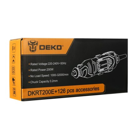 Гравер электрический DEKO DKRT200E DEKO 126 tools, 063-1415 купить в Нефтеюганске