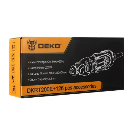 Гравер электрический DEKO DKRT200E DEKO 126 tools, 063-1415 купить в Нефтеюганске