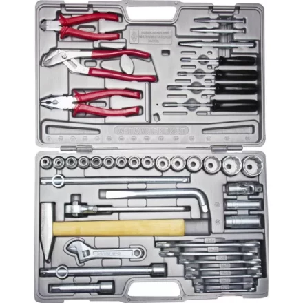 Набор слесарно-монтажного инструмента НИЗ &quot;АВТОМОБИЛИСТ-1&quot;, сталь 40Х, 1/2&quot;, в пластиковом кейсе, 42 предмета 27625-H42 купить в Нефтеюганске