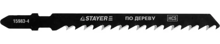Полотна STAYER "PROFI", T14DP, для эл/лобзика, HCS, по дереву, прямой рез, EU-хвост., шаг 4мм, 75мм, 2шт 15983-4_z01 купить в Нефтеюганске