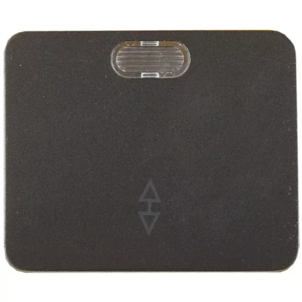 Выключатель СВЕТОЗАР &quot;ГАММА&quot; проходной, с подсветкой, одноклавишный, без вставки и рамки, цвет темно-серый металлик, 10A SV-54138-DM купить в Нефтеюганске