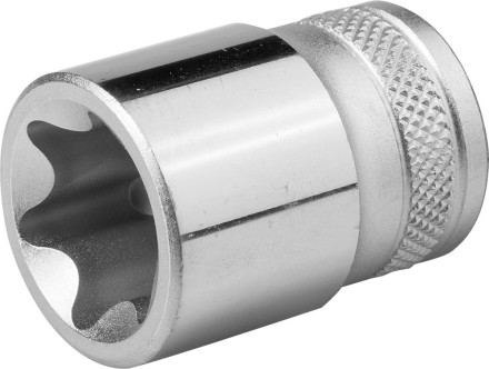 Торцовая головка KRAFTOOL &quot;INDUSTRIE QUALITAT&quot;, Cr-V, внешний TORX, хромосатинированная, 1/2&quot;, Е 24 27810-24_z01 купить в Нефтеюганске