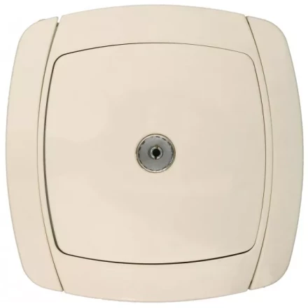 Розетка СВЕТОЗАР &quot;CITY LIGHT&quot; телевизионная одинарная в сборе, цвет бежевый SV-54215-B купить в Нефтеюганске