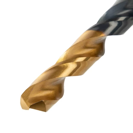 Набор сверл по металлу, 1-10 мм, HSS-Tin, Golden Tip, 10 шт Denzel 72316 купить в Нефтеюганске