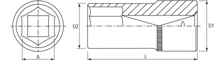 Головка торцевая глубокая 1/2&quot;DR 18 мм S04HD4118 Jonnesway 47241 купить в Нефтеюганске
