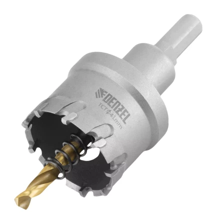 Коронка по металлу твердосплавная, 41 мм Denzel 724013 купить в Нефтеюганске