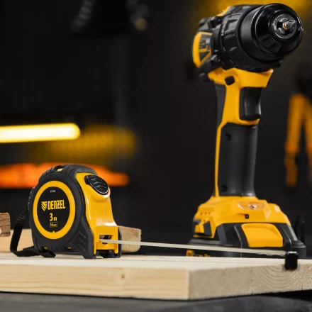 Рулетка Denzel 3м х 16мм, обрезиненный корпус, автоматическая фиксация, 31550 купить в Нефтеюганске