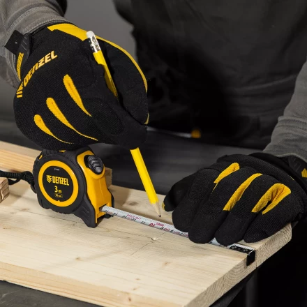 Рулетка Denzel 3м х 16мм, обрезиненный корпус, автоматическая фиксация, 31550 купить в Нефтеюганске