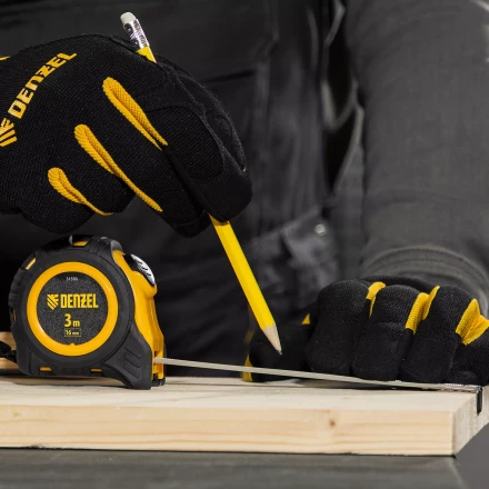 Рулетка Denzel 3м х 16мм, обрезиненный корпус, автоматическая фиксация, 31550 купить в Нефтеюганске