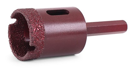 Алмазная коронка MESSER по камню с шестигранным хвостовиком (вакуумное спекание алмазов) 45 мм купить в Нефтеюганске