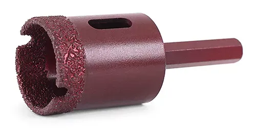Алмазная коронка MESSER по камню с шестигранным хвостовиком (вакуумное спекание алмазов) 45 мм купить в Нефтеюганске