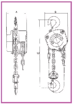 Таль ручная цепная HSZ-J LB г-п 5 тонн H=9 метра купить в Нефтеюганске