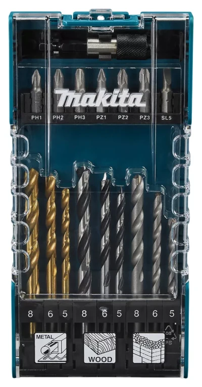 Набор сверл по металлу, дереву и бетону Makita D-74887