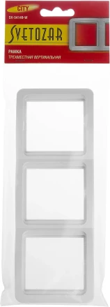 Панель СВЕТОЗАР "ГАММА" тройная вертикальная, цвет белый SV-54149-W купить в Нефтеюганске