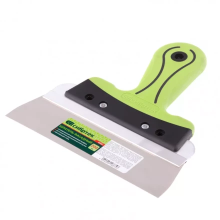 Шпатель фасадный нержавеющая сталь 200 мм двухкомпонентная ручка  Сибртех 85581 купить в Нефтеюганске