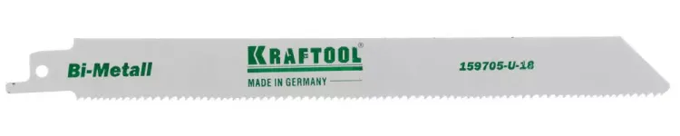 Полотно KRAFTOOL "INDUSTRIE QUALITAT", S1122VF, для эл/ножовки, Bi-Metall, по металлу, дереву, шаг 1,8-2,5мм, 180мм 159705-U-18 купить в Нефтеюганске