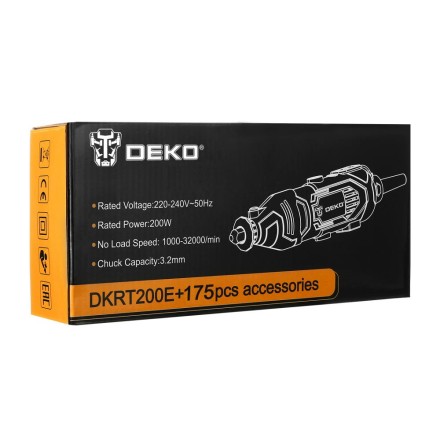 Гравер электрический DEKO DKRT200E DEKO 175 tools, 063-1416 купить в Нефтеюганске