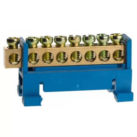 Шина СВЕТОЗАР нулевая на изоляторе типа &quot;Стойка&quot; макс. ток 100А, 5,2мм, 8 полюсов 49806-08 купить в Нефтеюганске