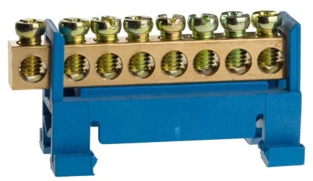 Шина СВЕТОЗАР нулевая на изоляторе типа &quot;Стойка&quot; макс. ток 100А, 5,2мм, 8 полюсов 49806-08 купить в Нефтеюганске