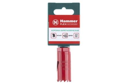 Коронка биметаллическая HAMMER Ф22х38мм 5/8&quot; BiMETALL (224-003) купить в Нефтеюганске
