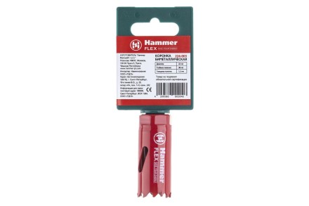 Коронка биметаллическая HAMMER Ф22х38мм 5/8&quot; BiMETALL (224-003) купить в Нефтеюганске